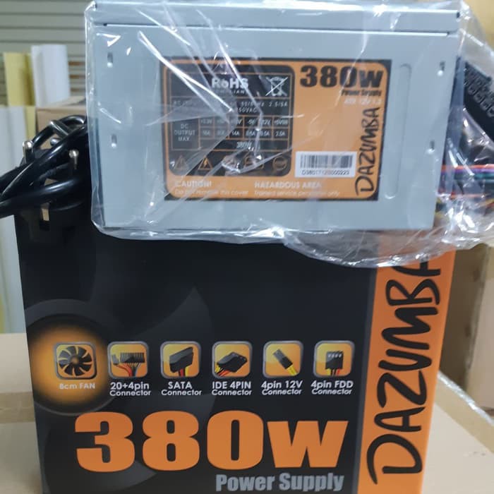 Power Supply Dazumba Power Supply Psu 380 Watt Tanpa Dus Segel Shopee Indonesia