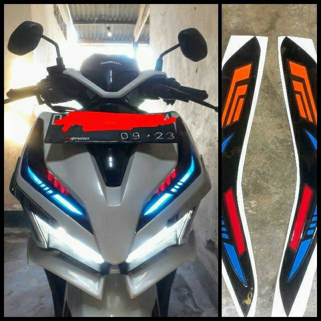 STIKER LAMPU LENGKAP MATA + ALIS + STOPLAMP ± LCD SPEEDOMETER  VARIO NEW 2018 DAN 2019