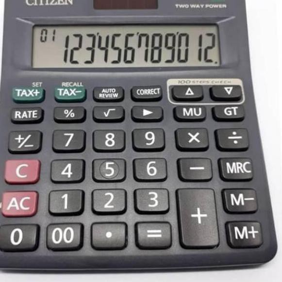 

Sudah READY.. PENTING!! Kalkulator CT-120T Dagang Ukuran Besar Citizen 12 Digit 112 STEP CHEC K BIG