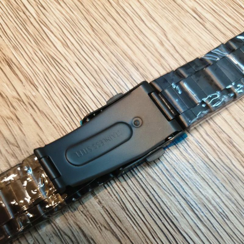 STRAP RANTAI HITAM 195A tali jam tangan rantai hitam stainless steel untuk jam universal