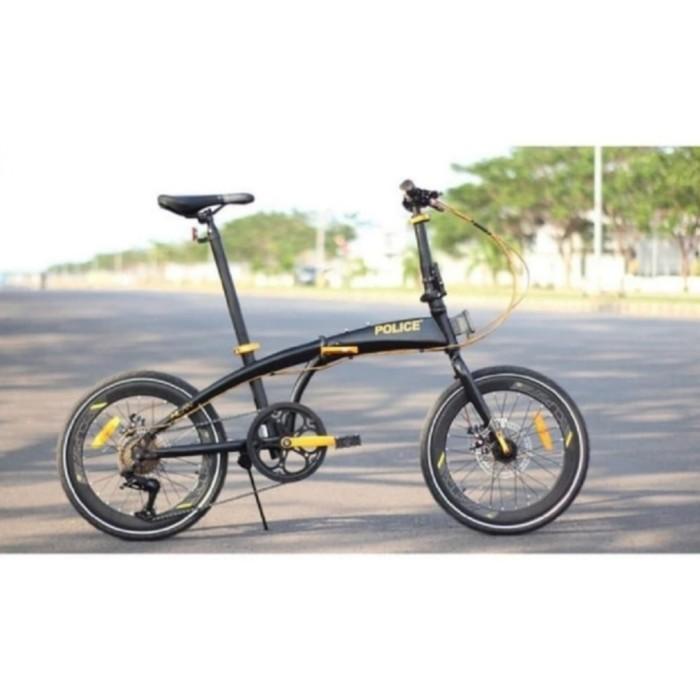 Komponen Sepeda Sepeda Lipat Element Police Milan 8 Speed (20 Inch) Bonus Helm Rmb