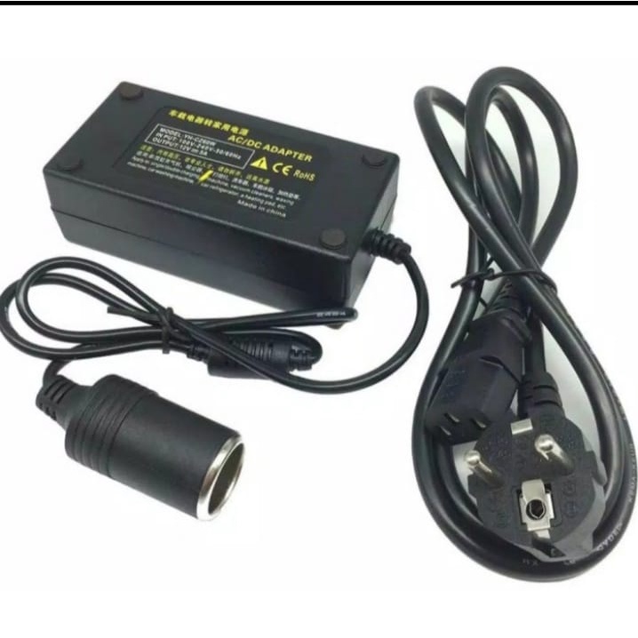 Adaptor DC TO AC 10A12V Converter Pompa Ban Vacum 10A Ke Rumah Listrik ADAPTOR DC TO AC CONVERTER POMPA BAN MOBIL KE COLOKAN LISTRIK RUMAH