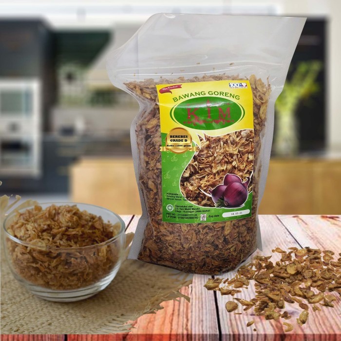 

1 Kg Bawang Goreng Brebes Grade D Renyah Tanpa Minyak