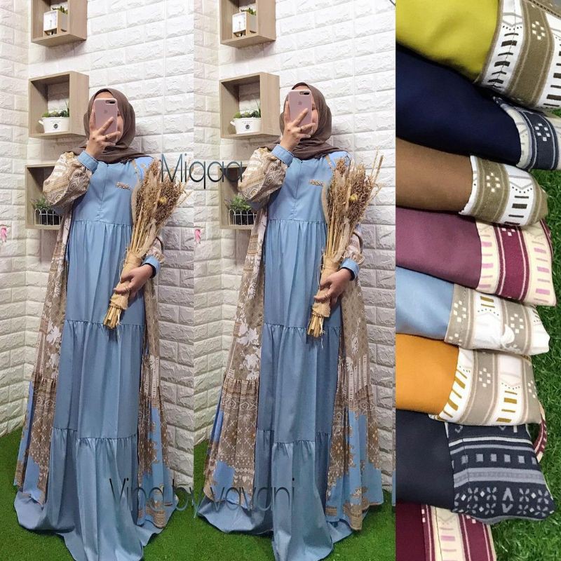 ORI VINA BY VAVANI Dress Miqaa busui friendly(baju gamis perempuan wanita muslimah pesta kondangan)