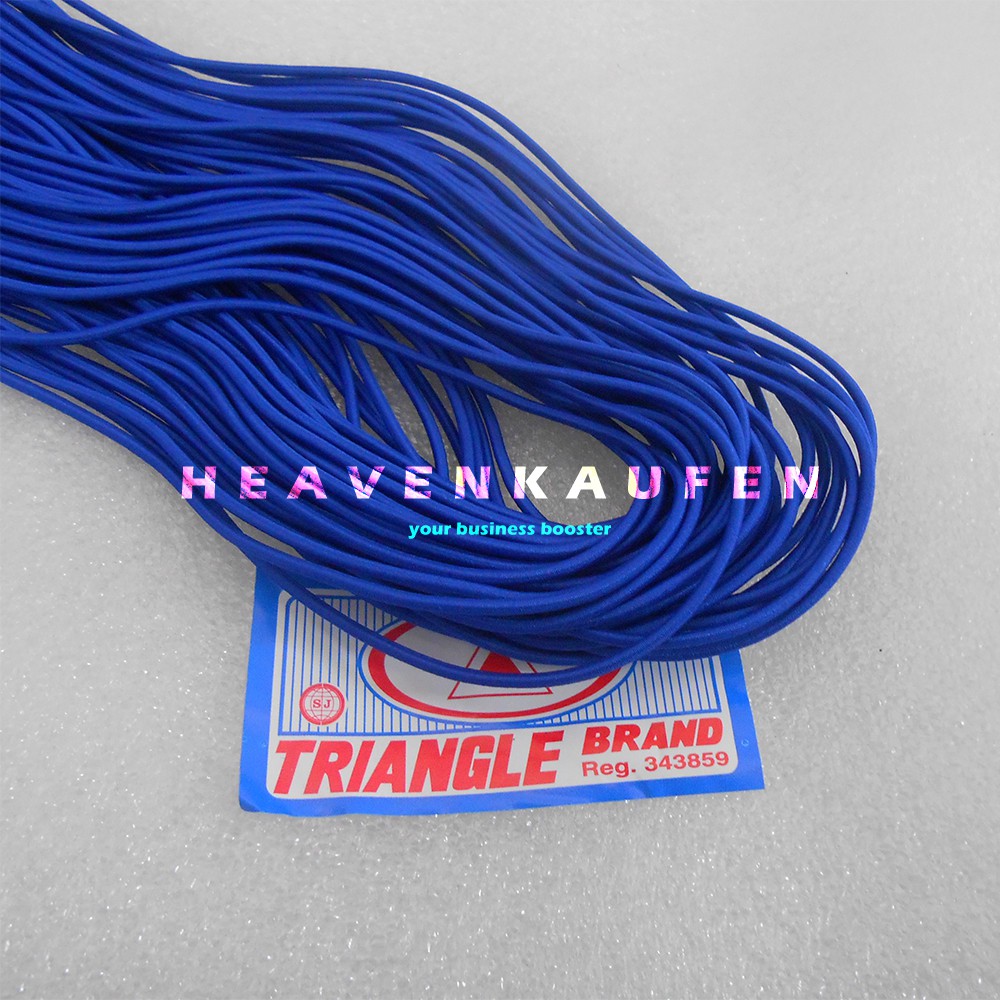 Tali Elastis Elastic Warna Biru Diameter Kecil 1,5 mm Meteran