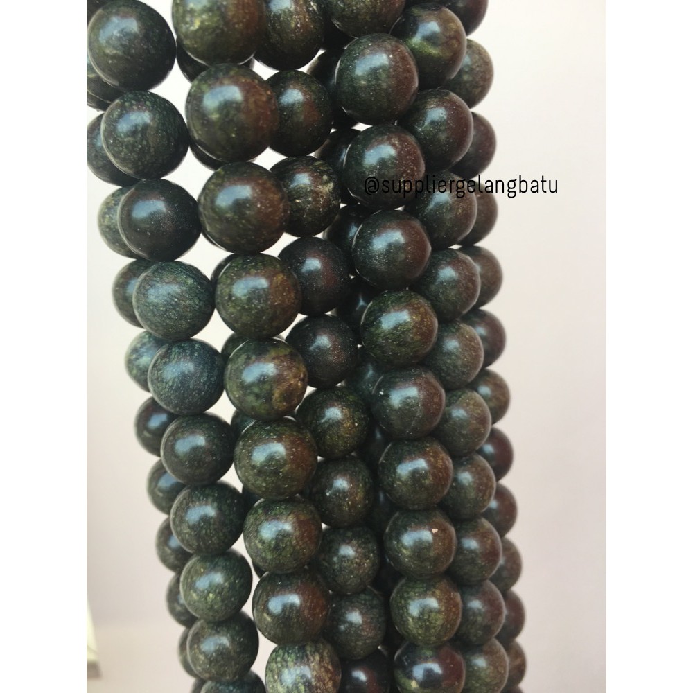 Black Jade 14mm magnetic bahan gelang kalung kesehatan premium akik aksesoris craft supplier grosir