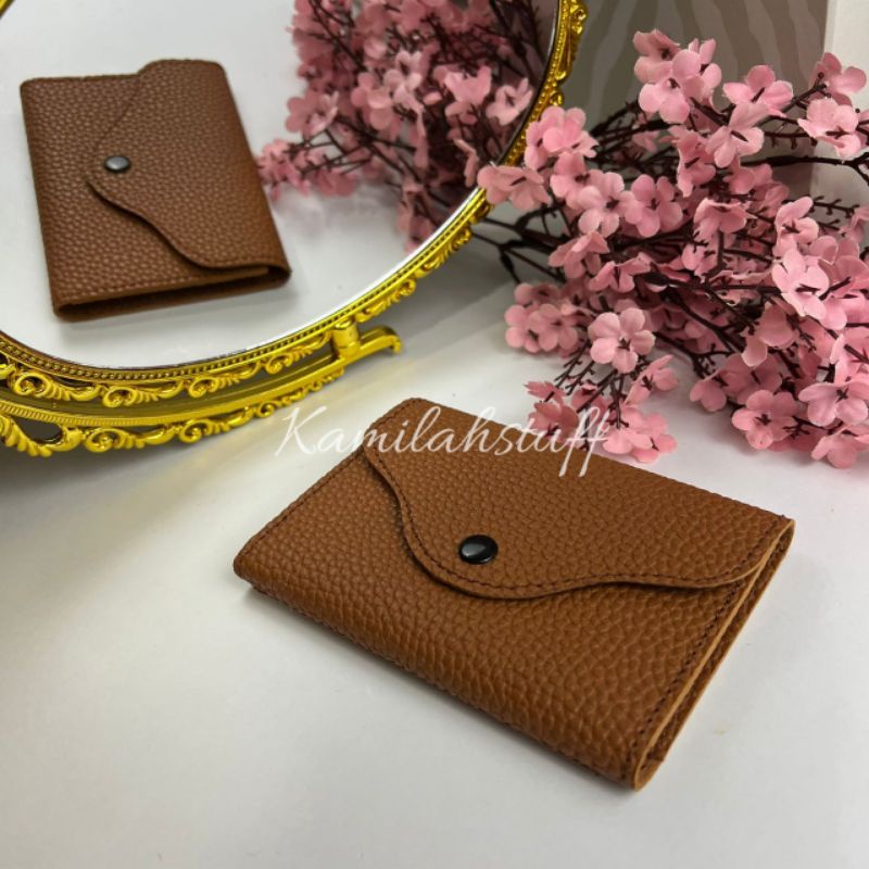 Dompet wanita skat kartu kirana jeruk sintetis