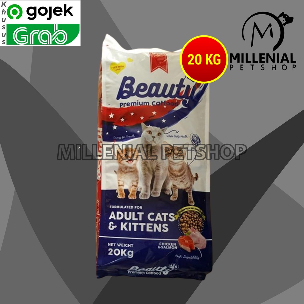 GOSENDBeauty Cat Food premium makanan Kucing Dewasa Anakan Kitten 20KG