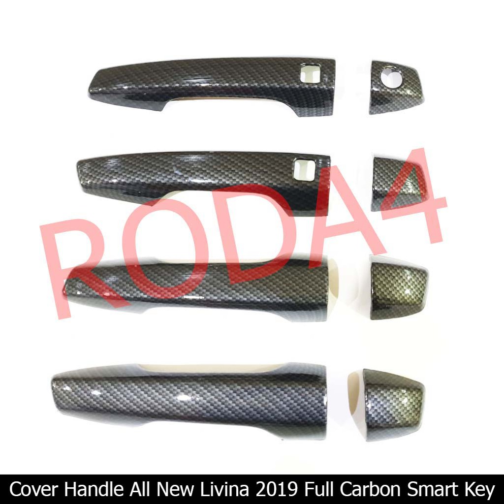 Cover Handle Pegangan Pintu CARBON All New Livina 2019 Smart Key