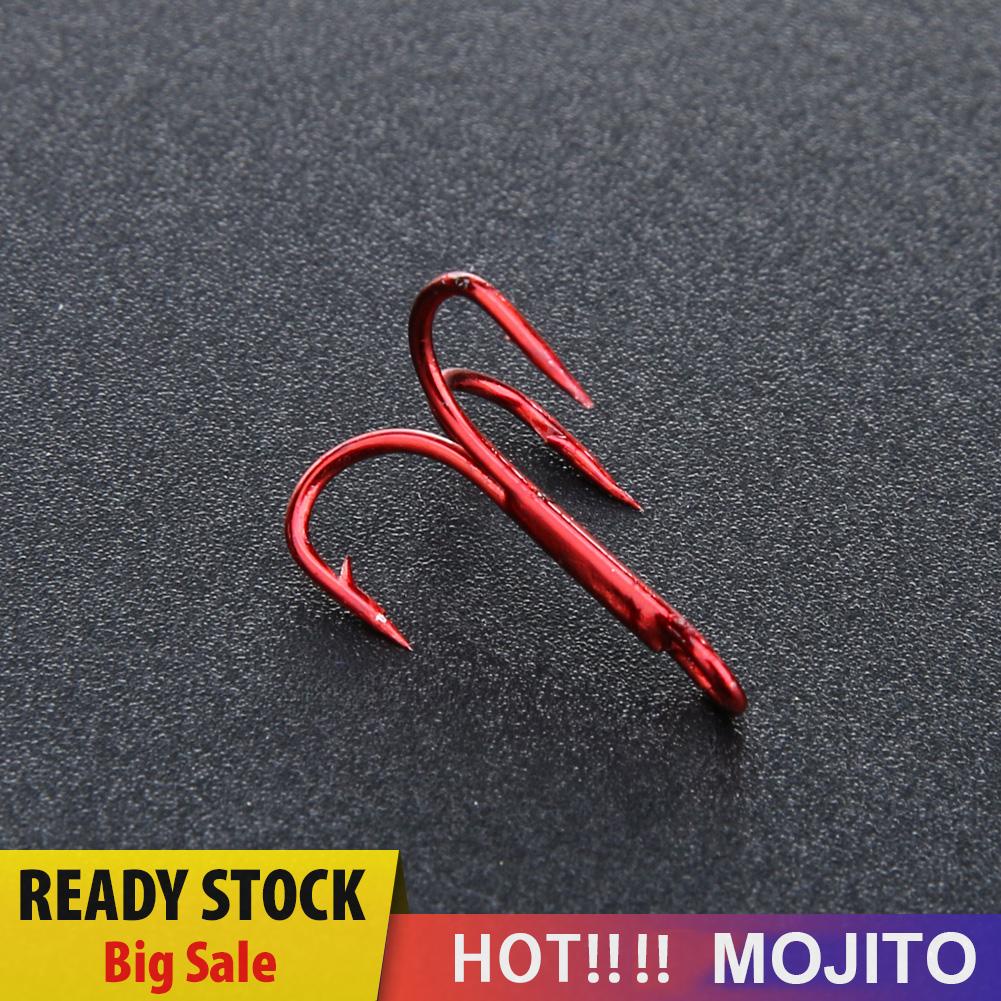 MOJITO 20pcs Barbed Crank Sharp Fishing Hooks Pesca Tackle with 3 Anchors