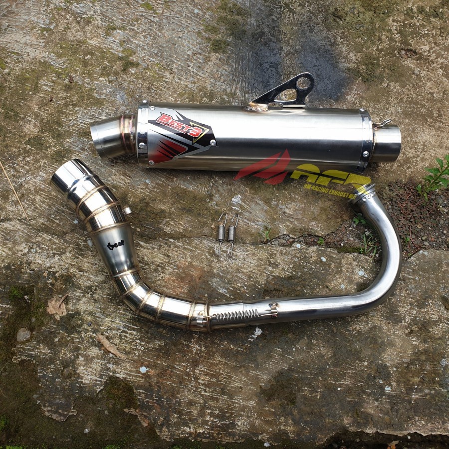 Knalpot Racing BEST3 Stainless Kolong Beat Genio Vario Mio