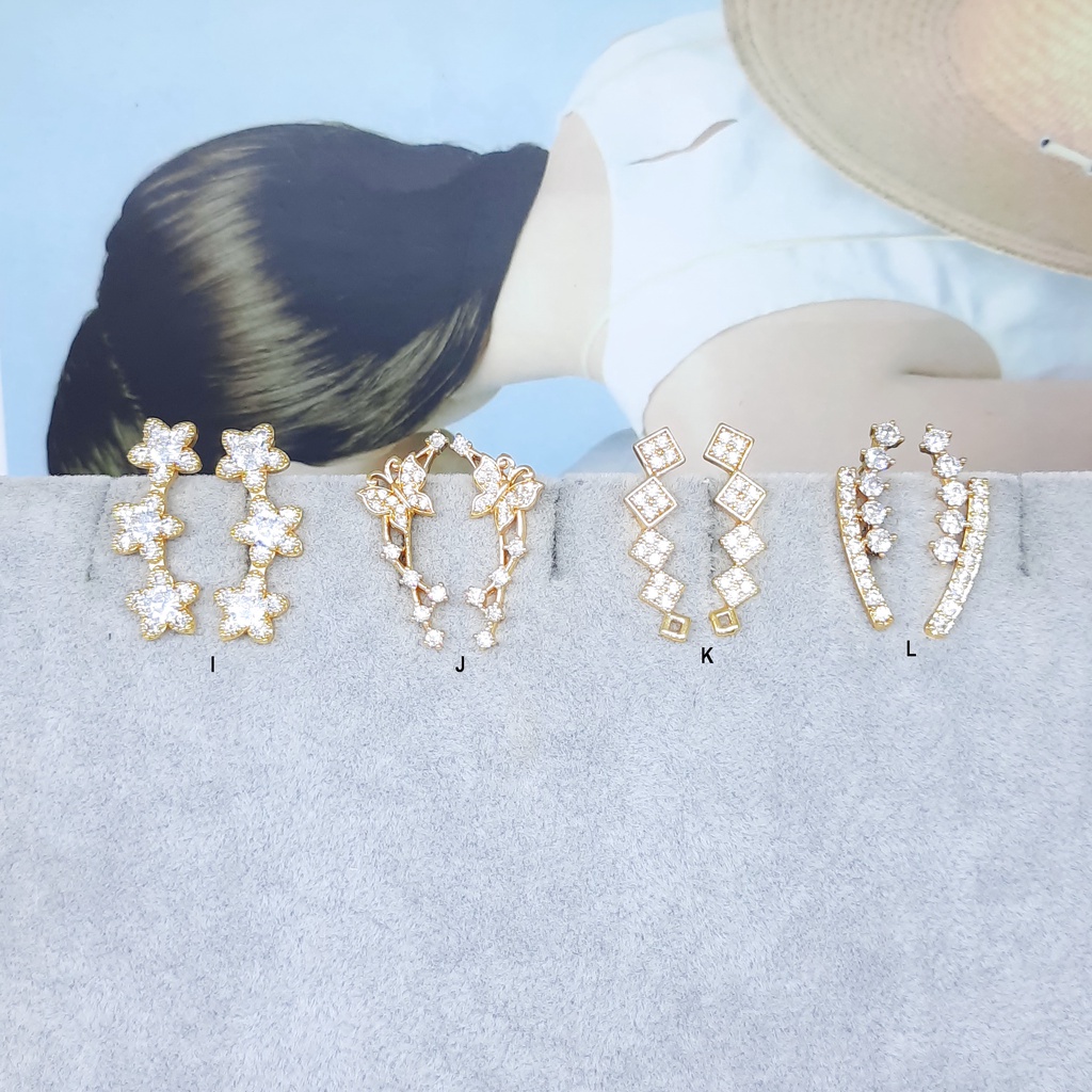 Anting Fashion Jalar Bunga Kupu - BE291