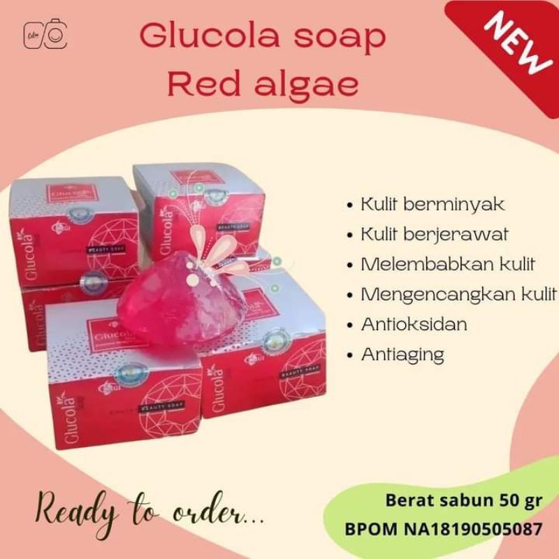 GLUCOLA SOAP RED ORIGINAL MCI-SABUN DIAMOND BEAUTY SOAP