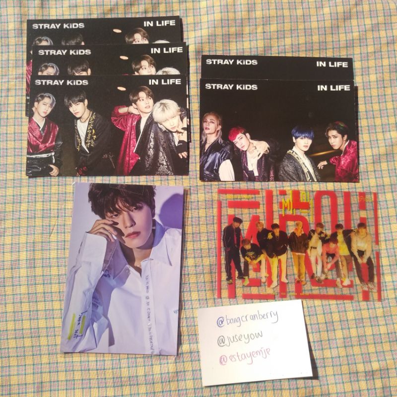 straykids inlife postcard golive standee miroh yellow wood yw