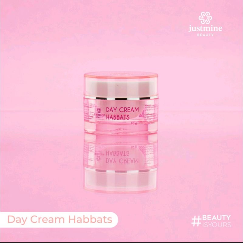 DAY CREAM HABBATS JUSTMINE, CREAM SIANG, CREAM GLOWING, CREAM PENCERAH, SKINCARE WAJAH, ORIGINAL 100