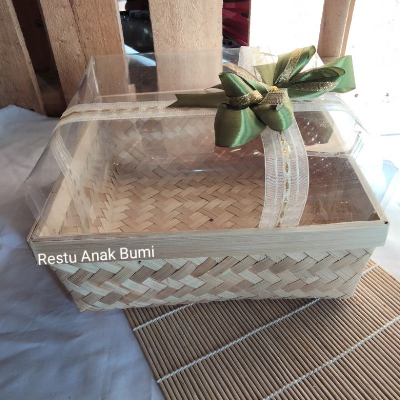 Besek Mika 25cm seserahan premium sanggan seserahan Tanpa cangkinga