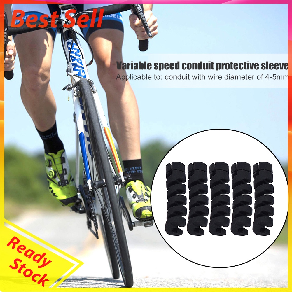 5pcs Bicycle Brake Cable Protector Anti-Friction Frame Protective Sleeve