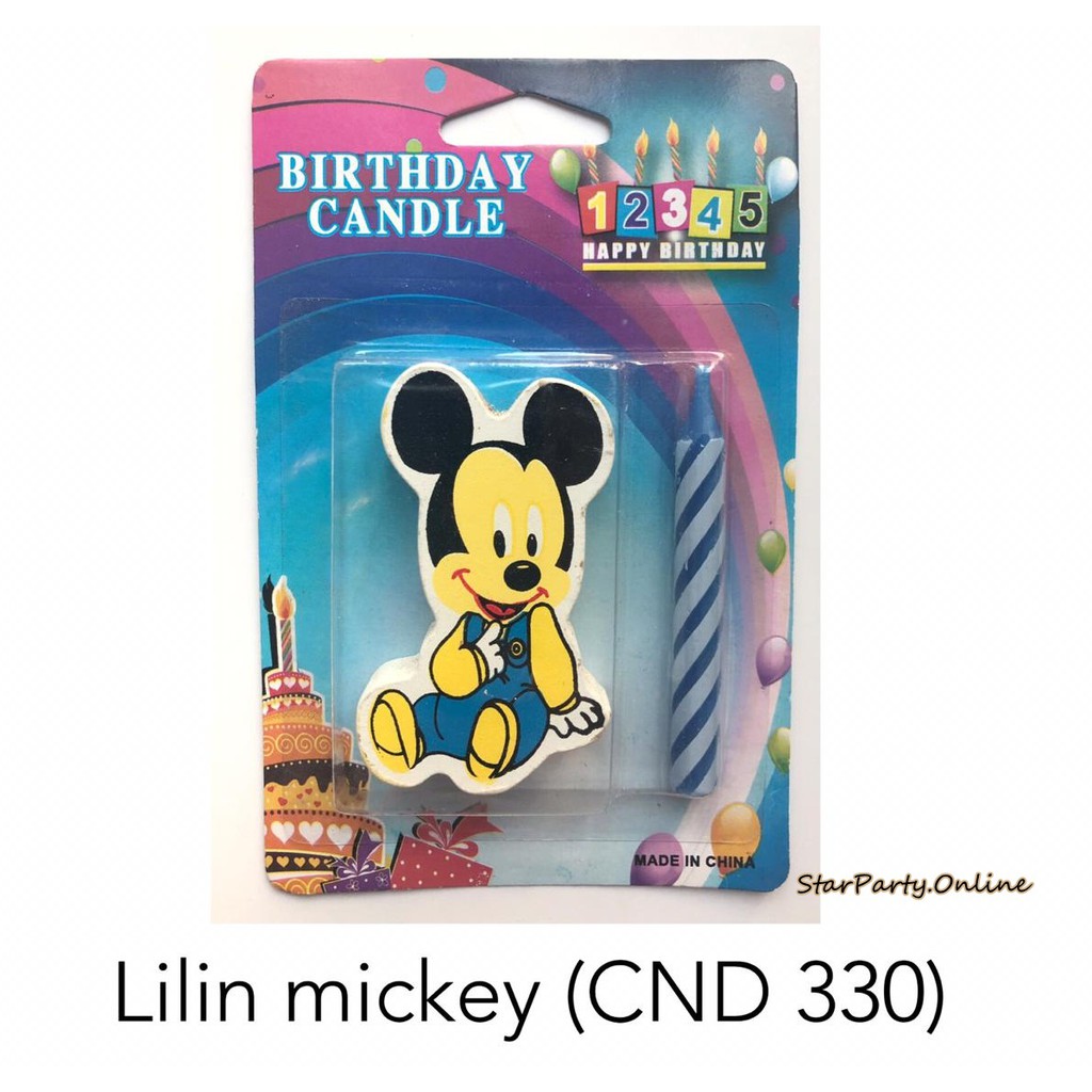 Lilin Mickey /CND 330/Lilin Ulang Tahun /Birthday Candle