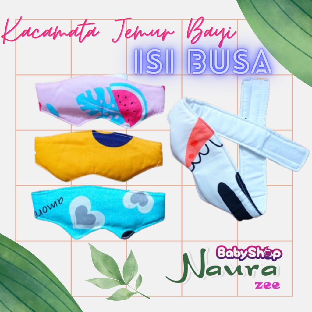 Eyemask - kacamata jemur bayi penutup mata bayi isi Busa