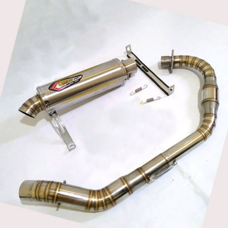 KNALPOT HEREX CREAMPIE LEHER BOOM PNP CB GL MEGAPRO PRIMUS HEREX DLL