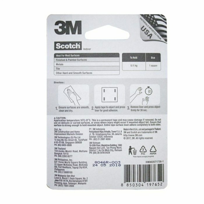 

Cantik Indoor Permanent Mounting Double Tape 3M 25.4Cm Scotch Cat 111 Berkualitas