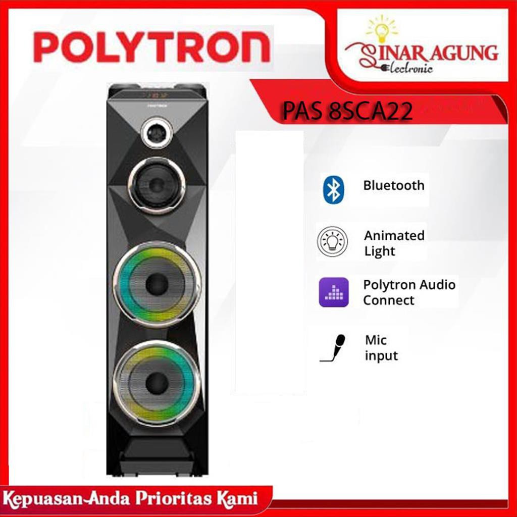 POLYTRON ACTIVE SPEAKER PAS 8SCA22 BLUETOOTH - GARANSI RESMI