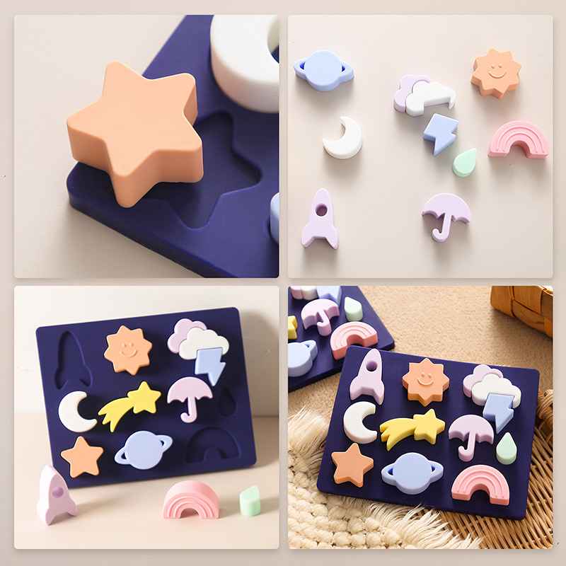 SILICONE WEATHER PUZZLE | Mainan puzzle karet bayi anak edukasi