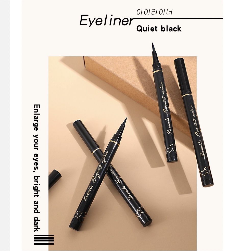 LAMEILA Eyeliner Mata Black Gold Waterproof LA127 808