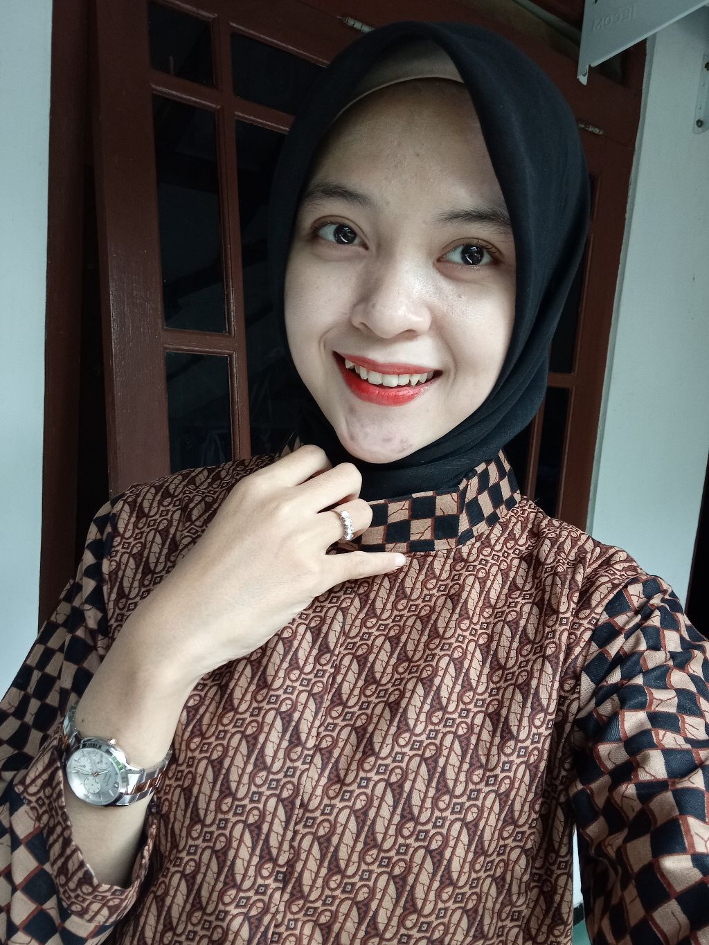 Atasan Dress Batik Wanita Sogan Dsc04868