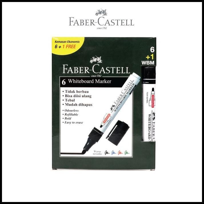 

Vanila | Faber-Castell Whiteboard Marker Set 6+1 Ink Black
