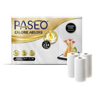 Paseo Calorie Absorbs Cooking Towel Roll White Emboss  70 