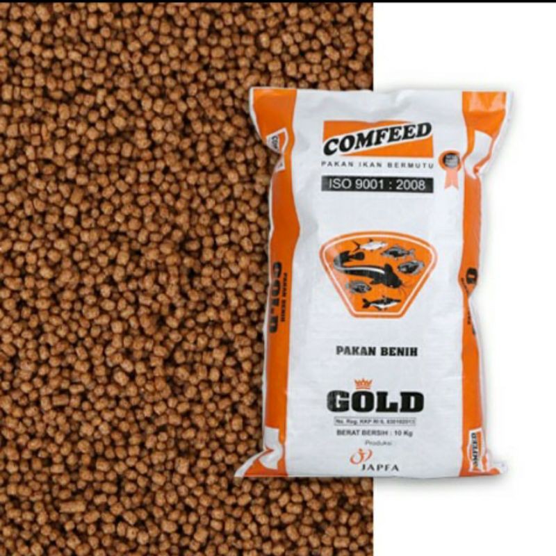 Pakan Bibit Ikan Lele Nila Gurame Pelet JAPFA GOLD A 1 Sak 10 Kg