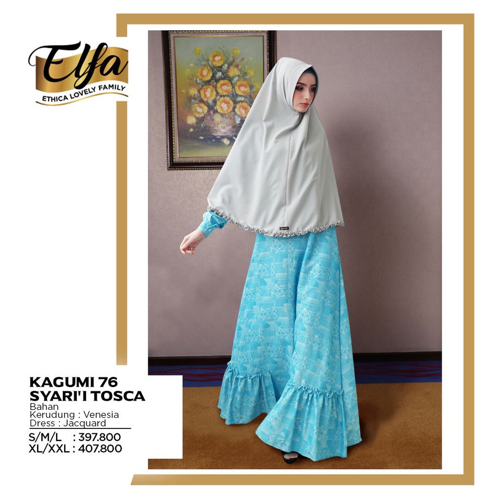 GAMIS Set Syari Kagumi 76 Syari Toska Ethica Baju Muslim Set Hijab