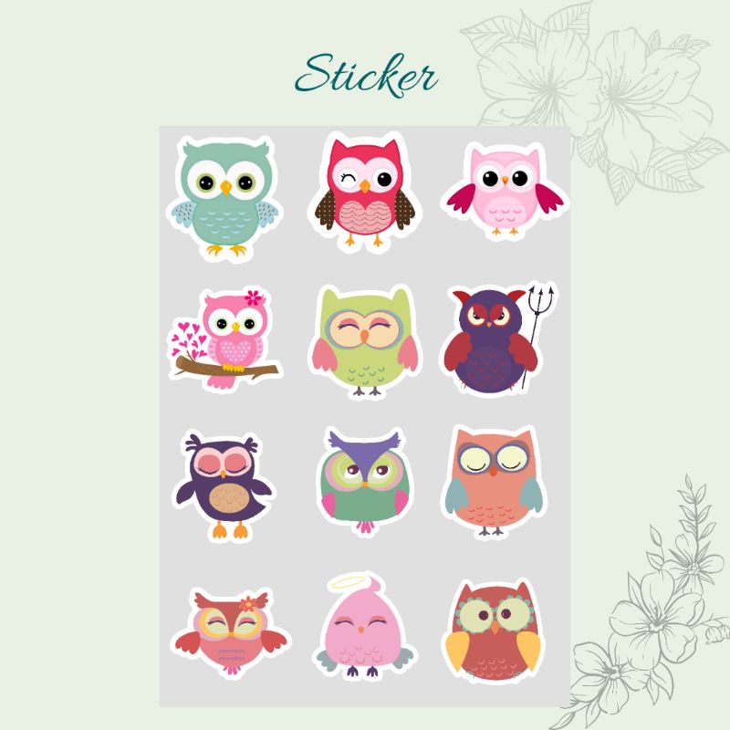 Sticker | Sticker Murah | Owl Sticker