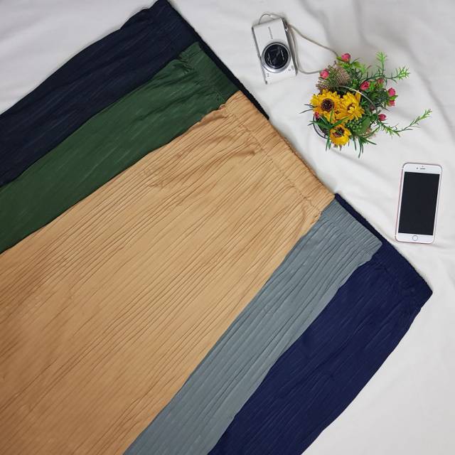 PELANGI RAINBOW MERAH KUNING HIJAU ROK BAWAHAN MURAH WQT/ Rok Kerja wanita Plisket Kualitas (rok