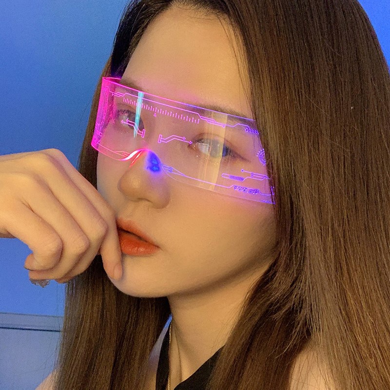 LED Colorful Luminous Glasses Punk Pundi Fashion