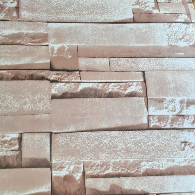 Gilaa Wallpaper 3D Bata Cream Diskon