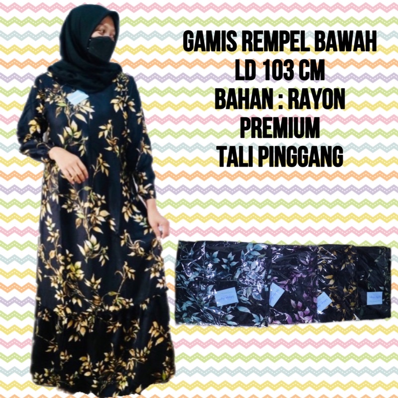 GAMIS REMPEL BAWAH RAYON PREMIUM
