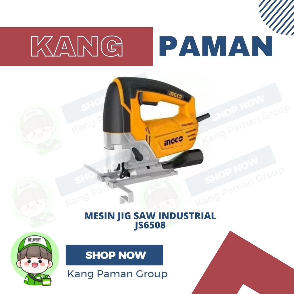 MESIN JIGSAW TRIPLEK GERGAJI TANGAN INGCO KUNING 650 WATT INGCO JS6508