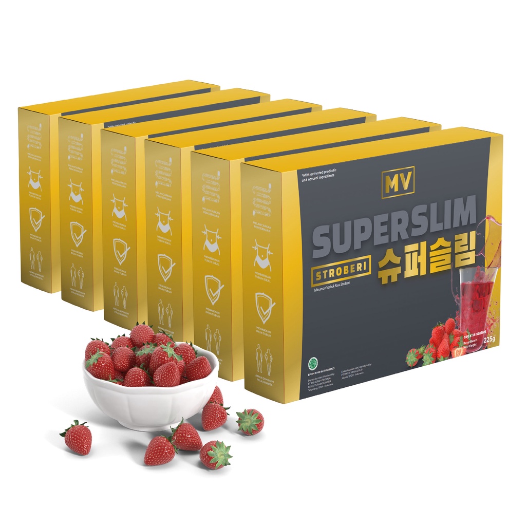 MVSUPER - SLIM MVSUPERSLIM 6 Month Supply Herbal Alami Pelangsing Slimming Detox Pelancar BAB Diet Anti Ribet All you can eat tetap fit mvsuperslim