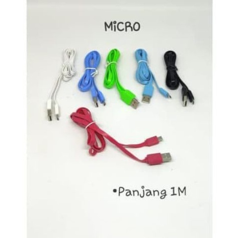 KABEL DATA WARNA WARNI PANJANG 1METER / KABEL DATA MICRO USB / KABEL CHARGER ANDROID