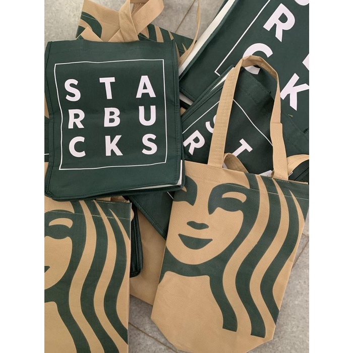 

Starbucks Siren Spunbond Reusable Tas Tote Bag Original Goodie 025