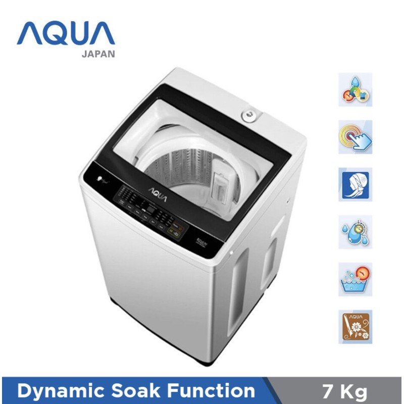 Mesin Cuci Sanyo Aqua Japan 1 Tabung AQW-78DD Mesin Cuci Top Loading Otomatis