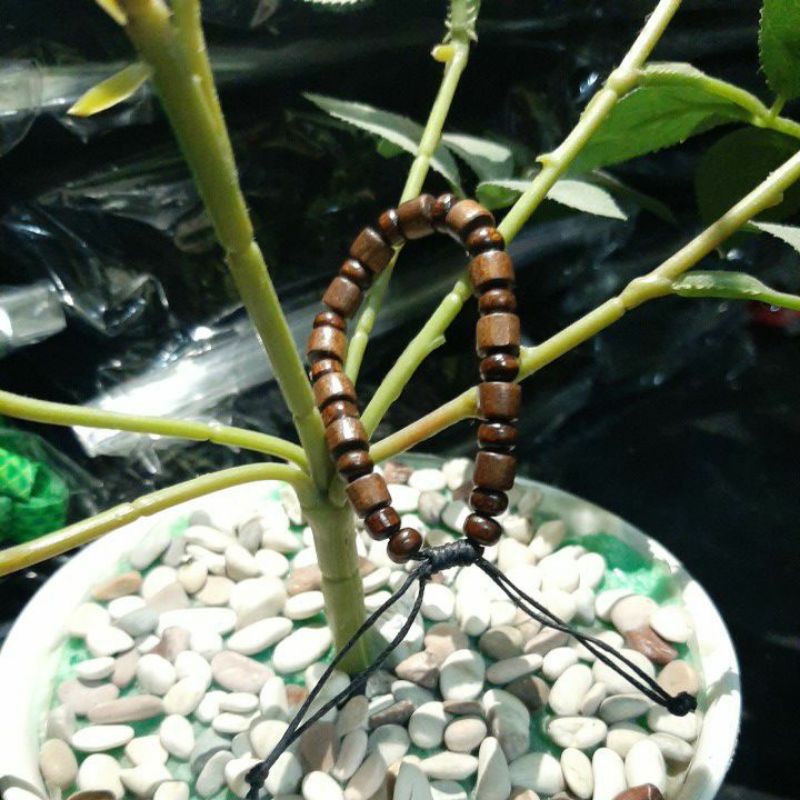 gelang mote kayu bulat /tabung