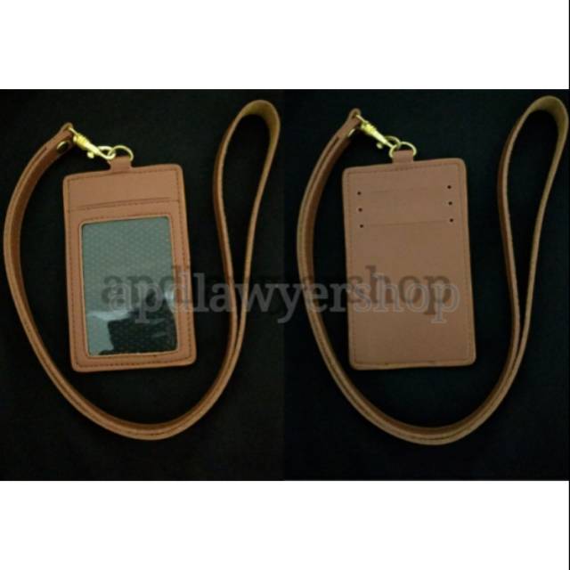 

Name Tag ID Card Tali Kulit Dompet Kartu Tali Kulit 4 Slot Card Coklat Dof Kwalitas PREMIUM ORIGINAL