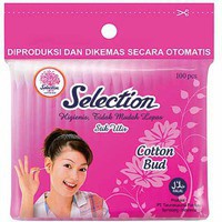 SELECTION Kapas Kecantikan Tebal, Tipis, Oval, Bulat | Cotton Bud | Korek Kuping make Up Remover Micellar Water Toner (KIM)