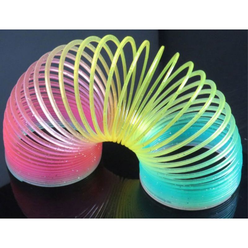 qixing toys slinky spring rainbow mainan pegas