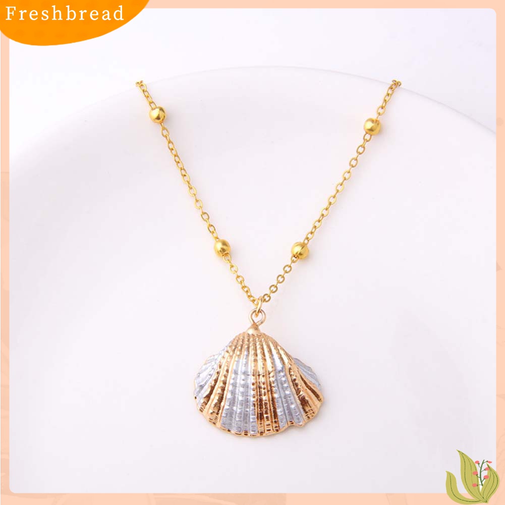 [TERLARIS]Bohemian Women Beads Conch Cowrie Shell Pendant Chain Necklace Jewelry Gift