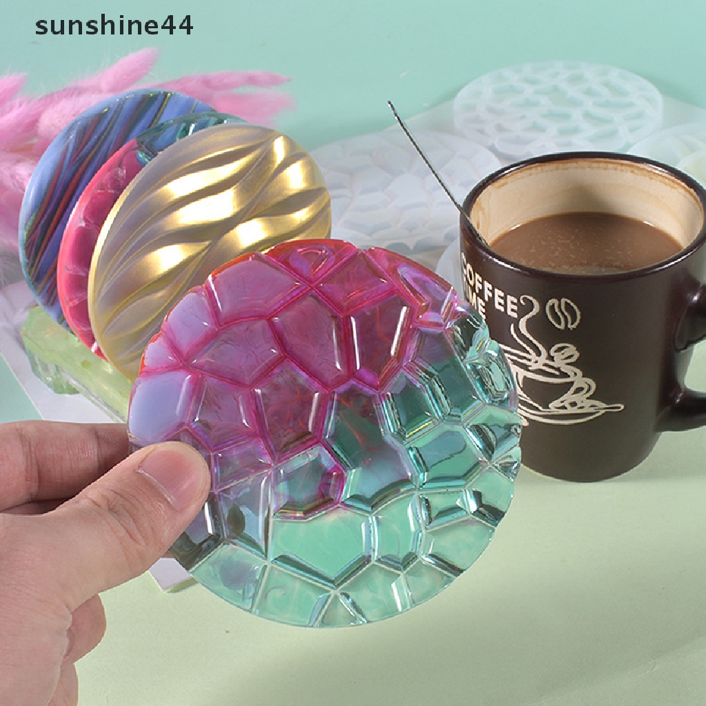 Sunshine Cetakan Resin Epoxy DIY Bentuk Gelombang Asimetris Bahan Silikon Untuk Dekorasi