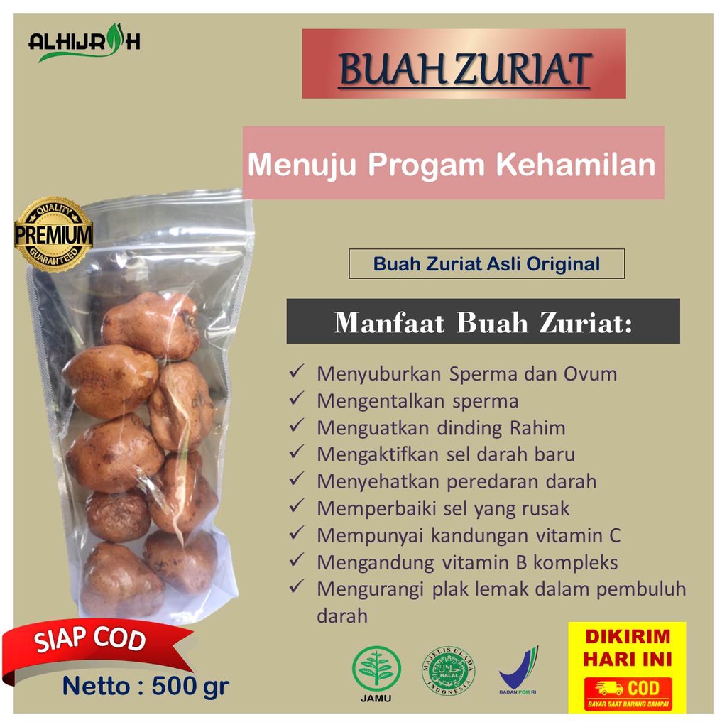 Buah Zuriat Promil  / Buah Zuriat Madinah Promil / Buah Zuriat Belah / Buah Zuriat Kembar 500 GR